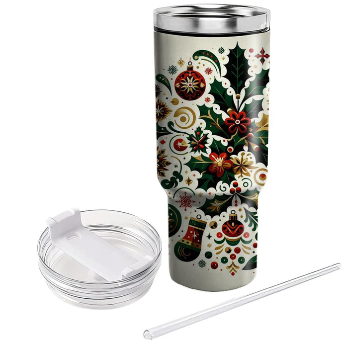 Winter Festive Charm  Travel Tumblers