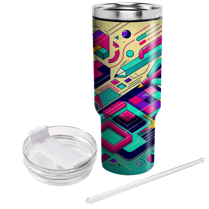 Retro Patterns  Tumblers With Lids