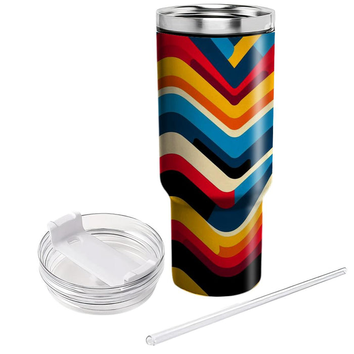 Zigzag Pop  Tumblers With Lids