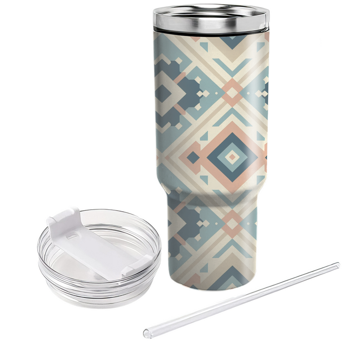 Vintage Diamond Pattern Custom Tumblers