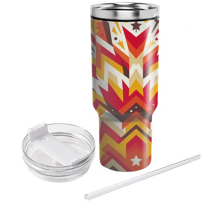 Abstract Chevron Burst  Decorative Tumblers