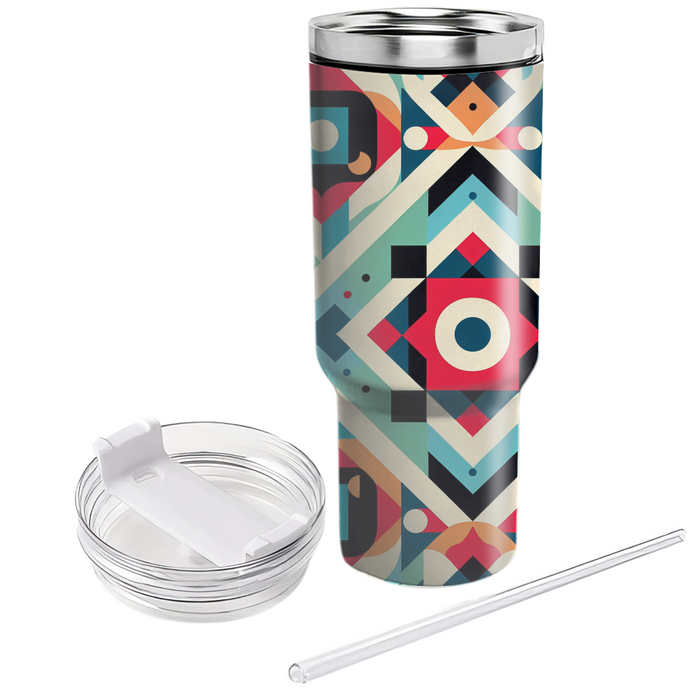 Vibrant Patchwork Design  Insulated Tumblers