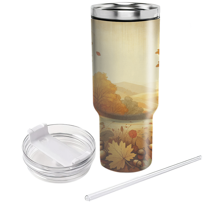 Autumn Leaves & Acorns  Custom Tumblers