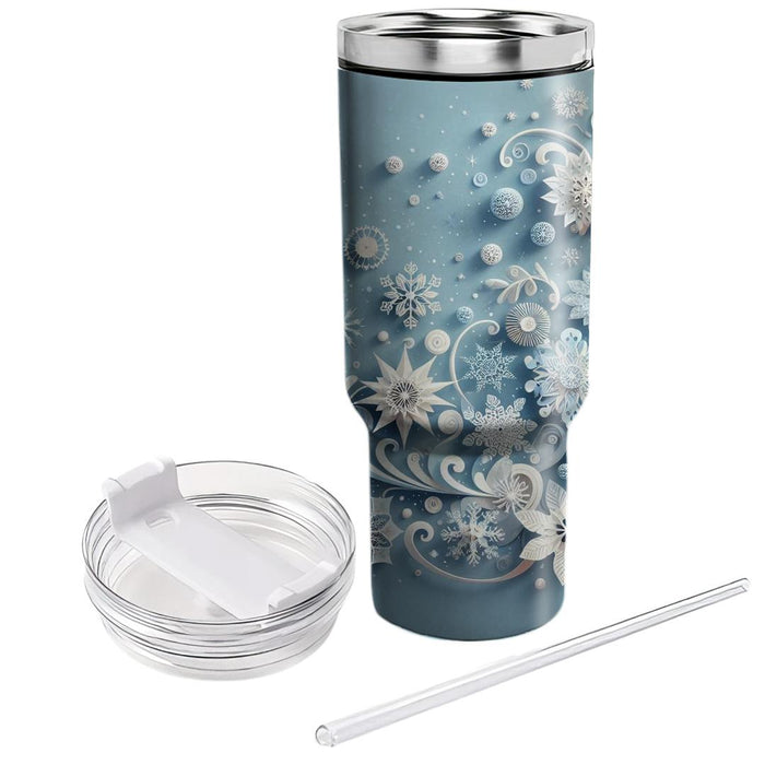 Winter Snowflake Delight  Travel Tumblers