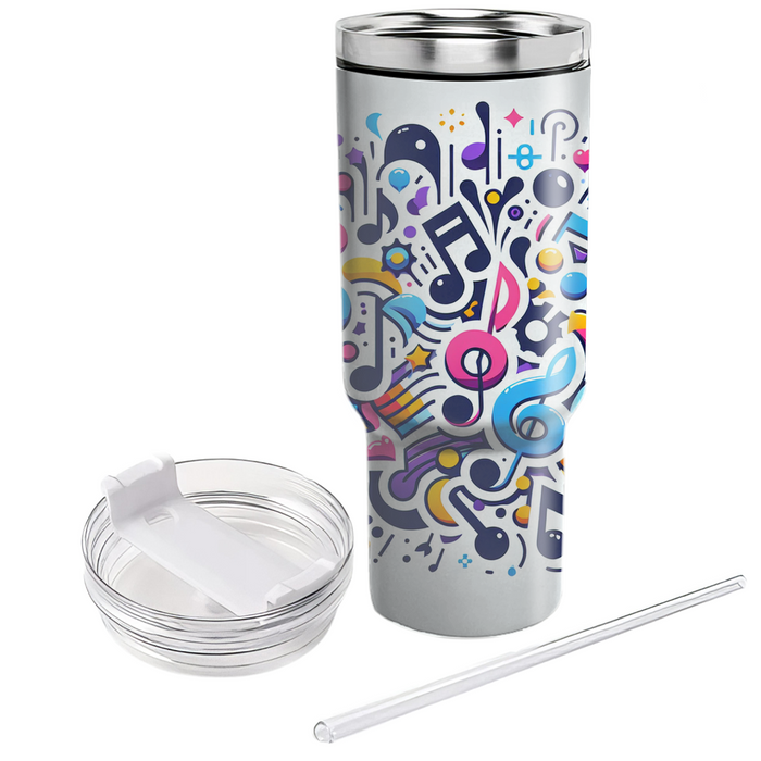 Retro Musical Notes  Custom Tumblers