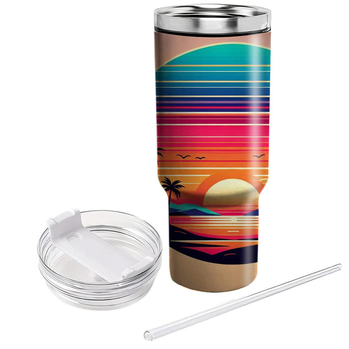 Sunset Palm  Insulated Tumblers