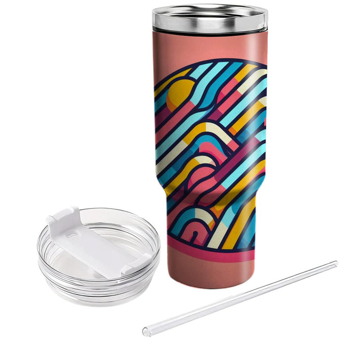 Funky Zigzag Lines  Decorative Tumblers