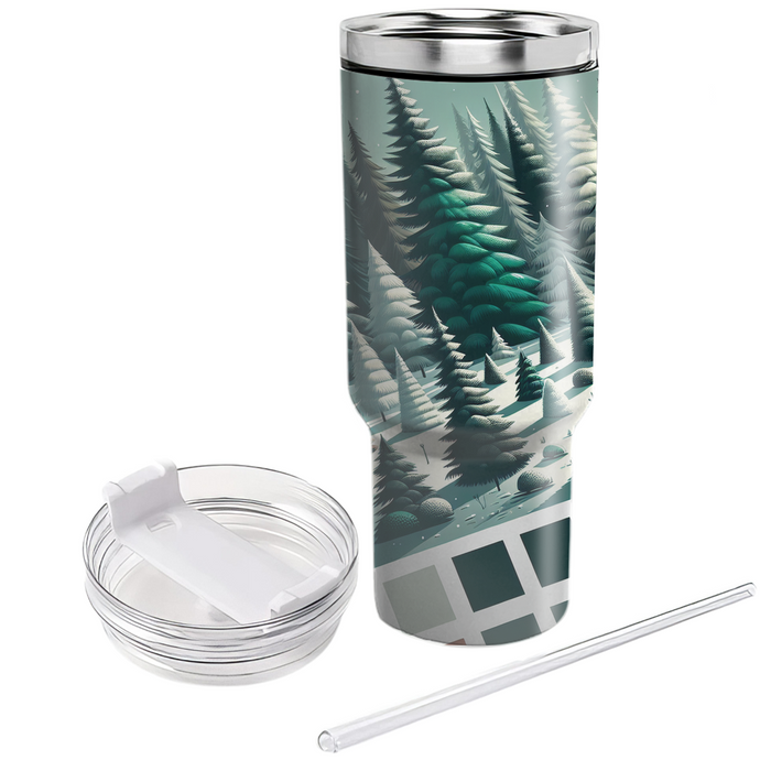 Winter Evergreen  Personalized Tumblers