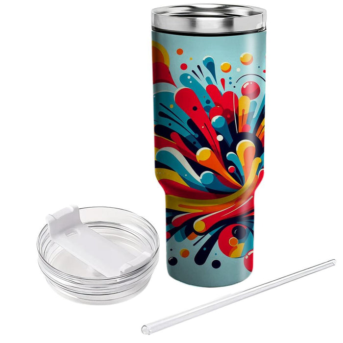 Abstract Artistic Splash  Tumblers With Lids