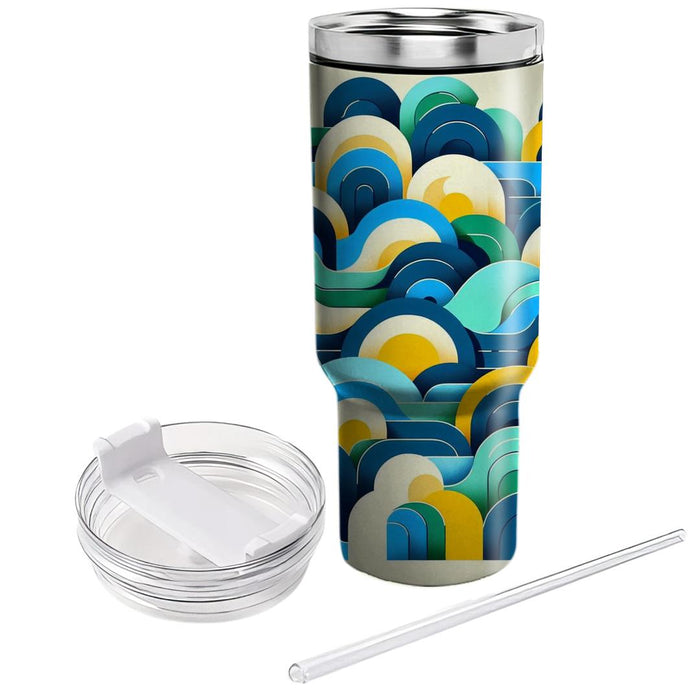 Bold Wave Patterns  Travel Tumblers