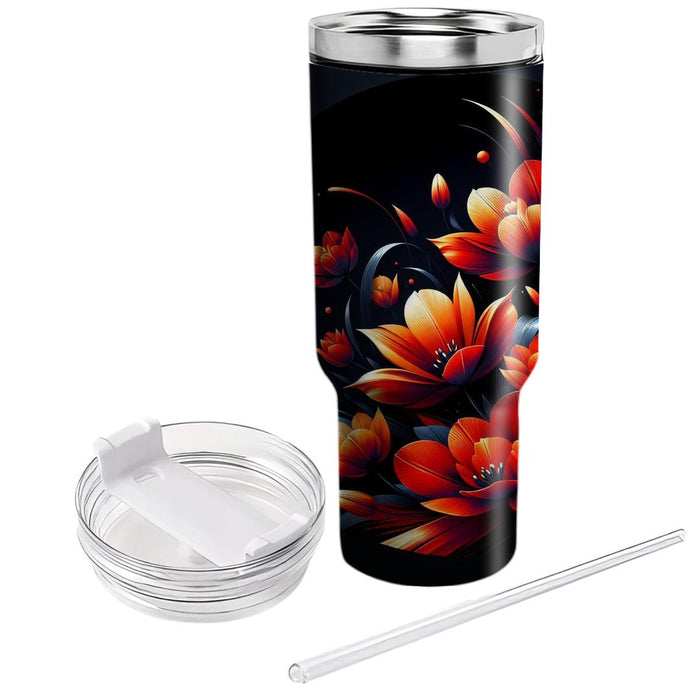 Blazing Petals  Unique Tumblers