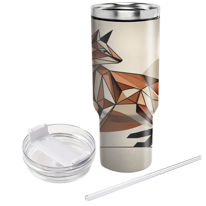 Geometric Fox Illusions  Personalized Tumblers