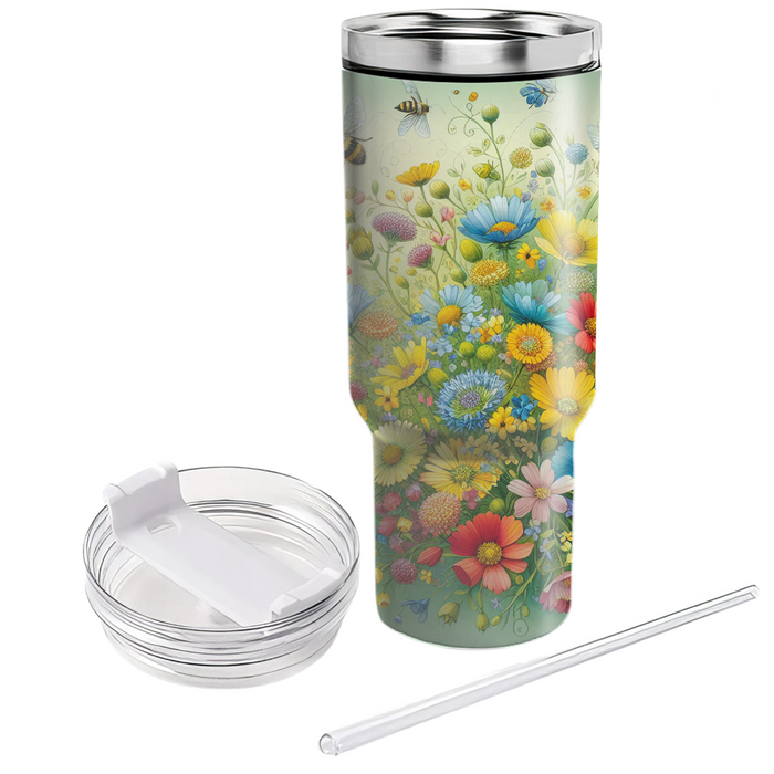 Spring Whimsical Garden  Personalized Tumblers