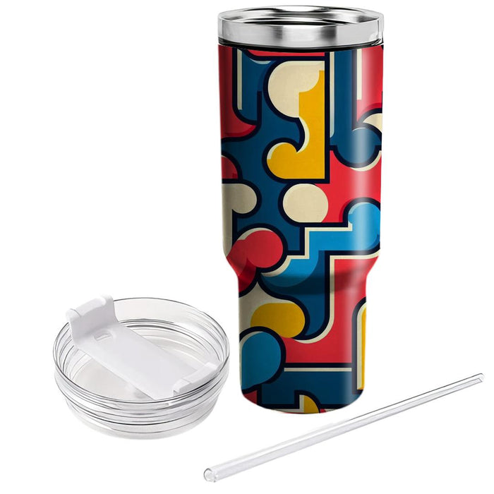 Geometric Puzzle Pieces  Custom Tumblers