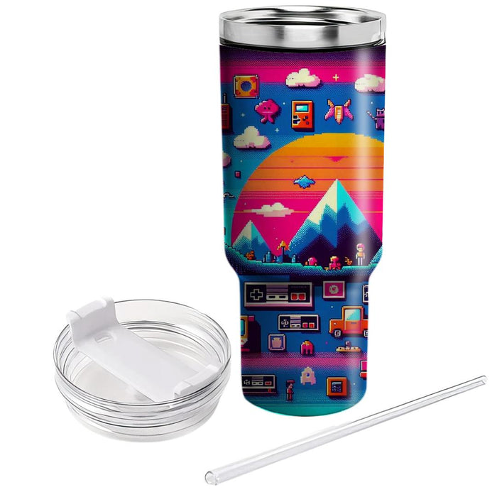 Retro Pixel Art  Insulated Tumblers