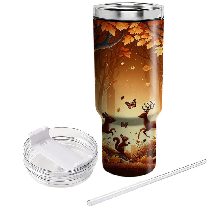 Autumn Woodland Whimsy  Tumblers With Lids