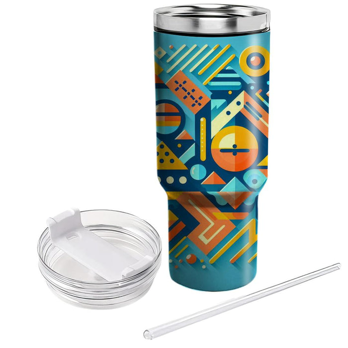 Geometric Neon Vibes  Custom Tumblers