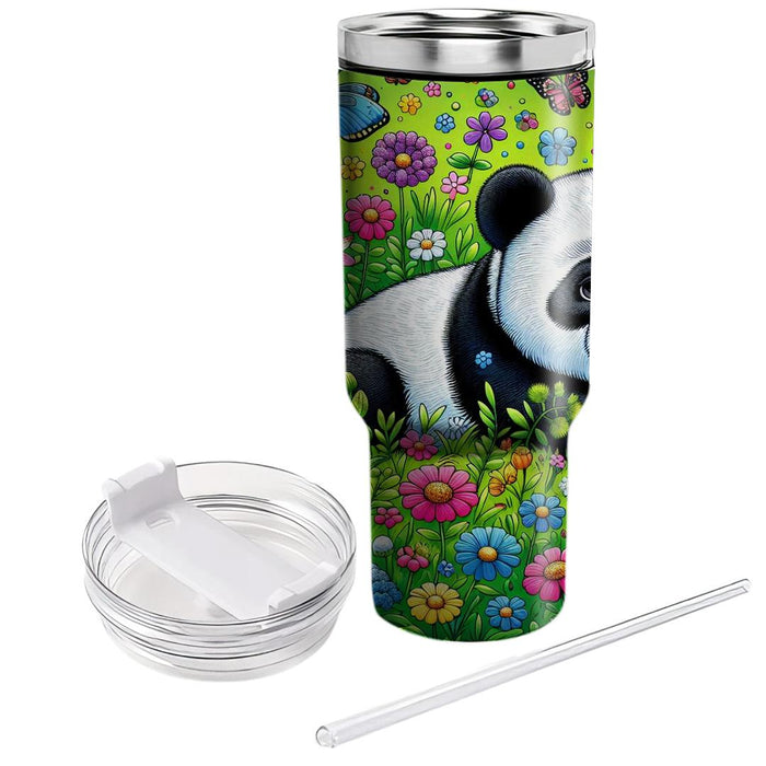 Gentle Panda Meadow  Custom Tumblers