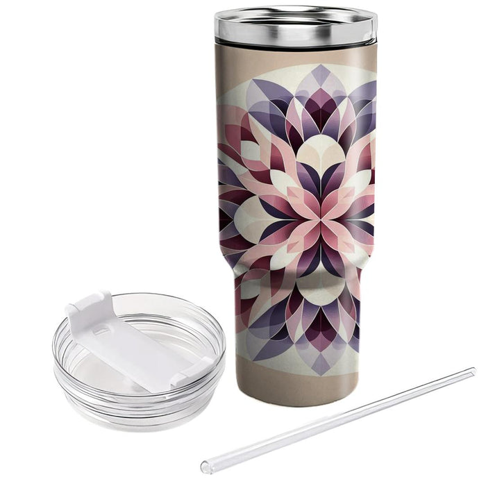 Geometric Petal Cluster  Decorative Tumblers