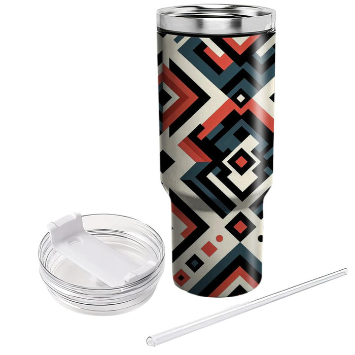 Bold Geometric Diamonds  Tumblers With Lids