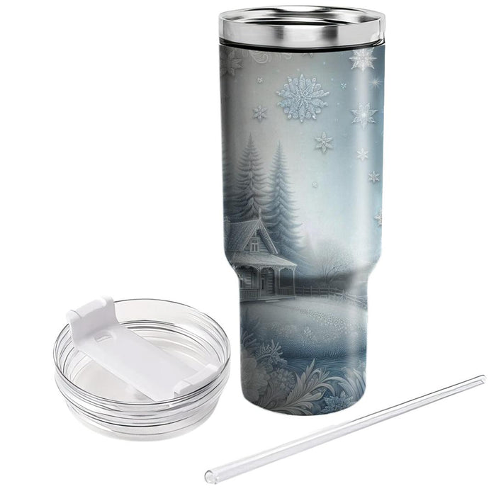 Winter Snowy Retreat  Travel Tumblers