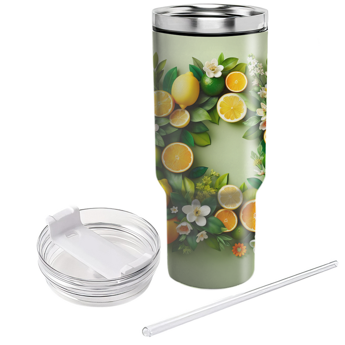 Sunny Citrus Medley  Tumblers With Lids