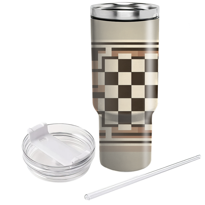 Vintage Checkerboard Decorative Tumblers