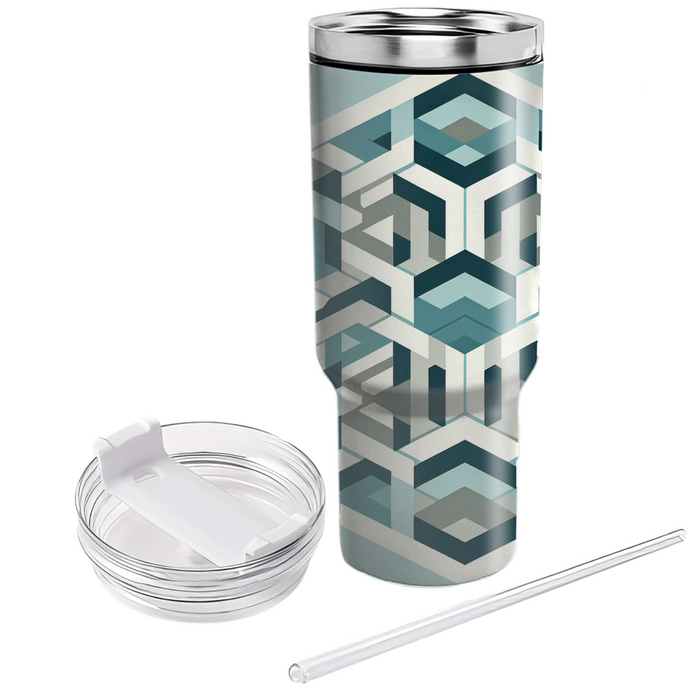 Modern Hexagonal Weave Custom Tumblers