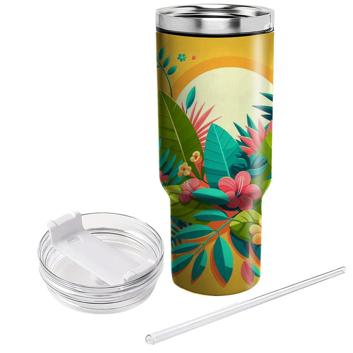 Tropical Vibes  Tumblers With Lids