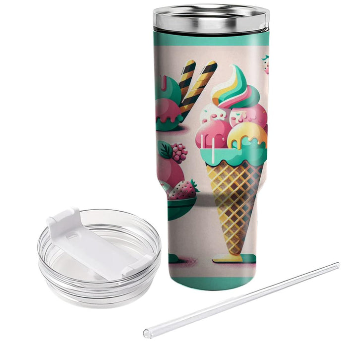 Vibrant Ice Cream Dreams  Custom Tumblers