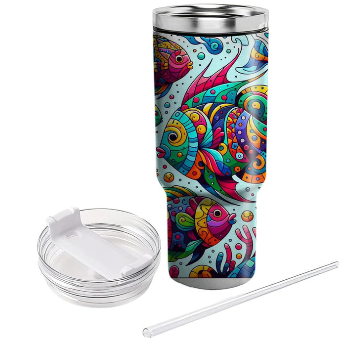 Funky Fish Fiesta  Decorative Tumblers