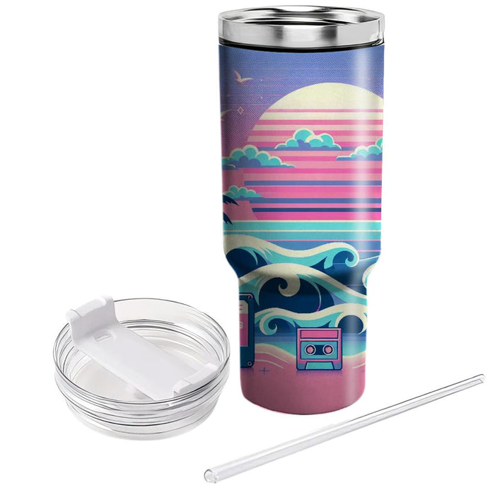 Vaporwave Waves  Unique Tumblers