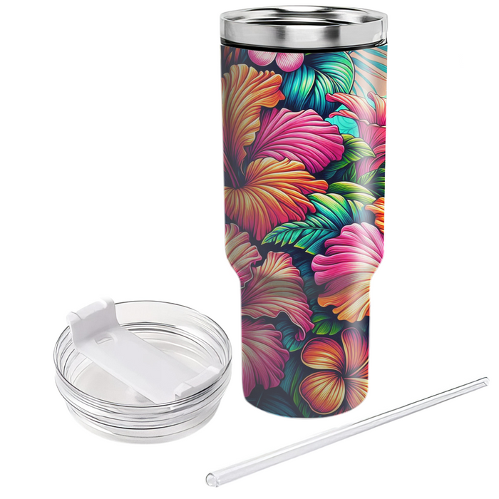 Vibrant Tropical Fusion  Travel Tumblers