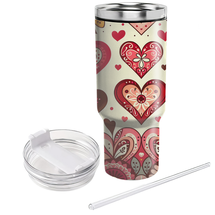 Groovy Heart Patterns Unique Tumblers