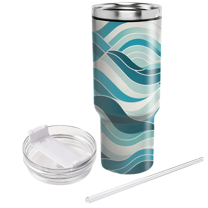 Geometric Wave Serenity  Custom Tumblers