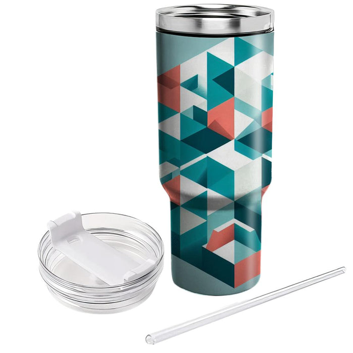 Geometric Prism Pattern  Travel Tumblers