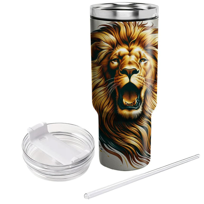 Bold Lion Roar  Travel Tumblers