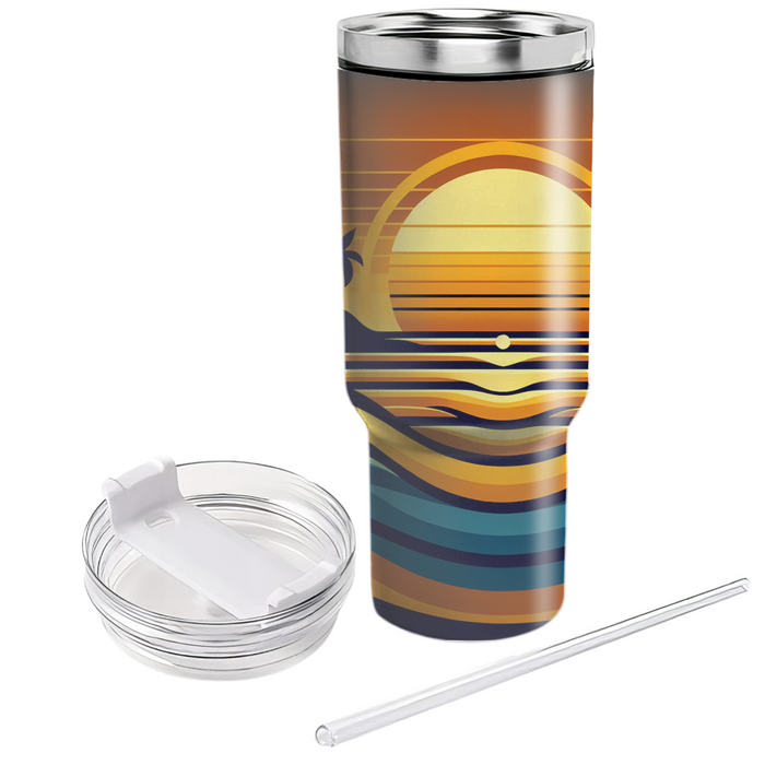 Sunset Surf  Tumblers With Lids