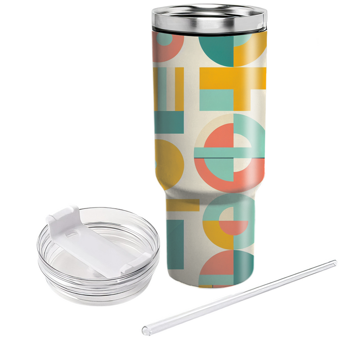 Sunkissed Geometric Tiles Travel Tumblers