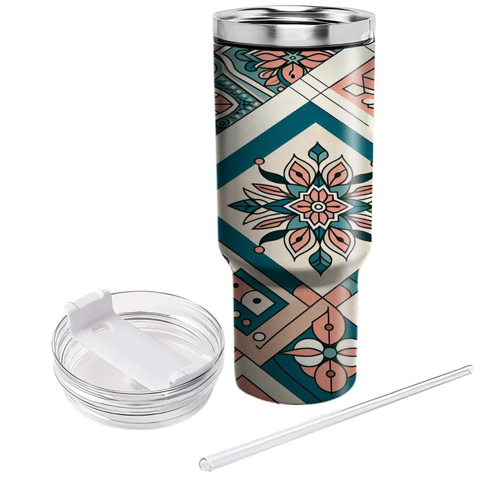 Floral Geometry Harmony  Tumblers For Gifts