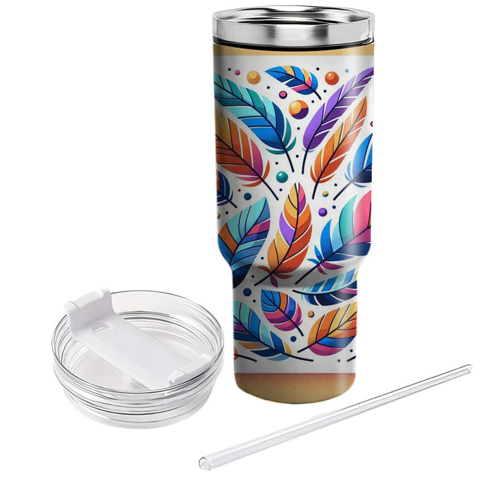 Funky Feather Patterns  Tumbler Cups