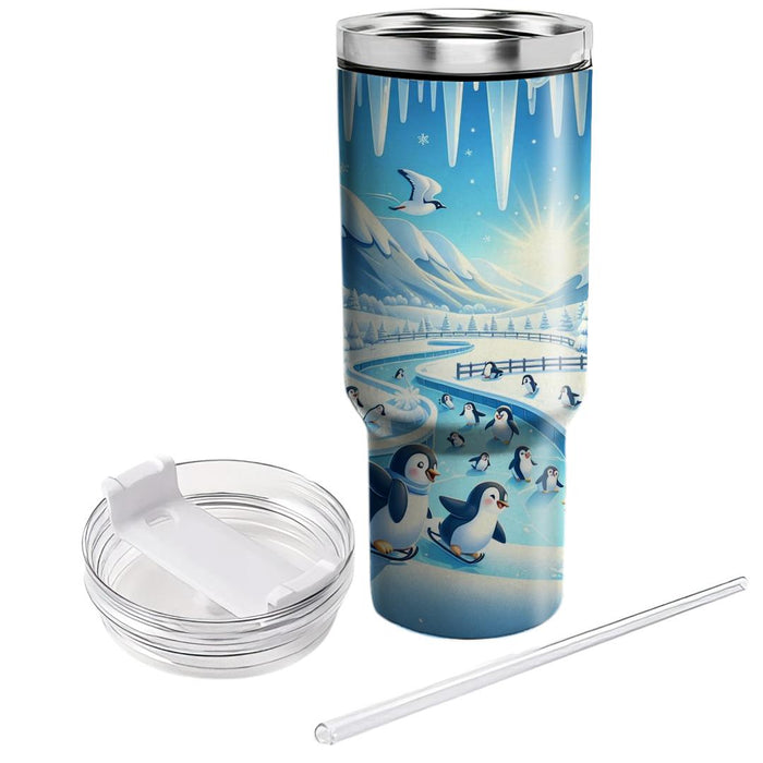 Winter Penguin Parade  Tumbler Cups