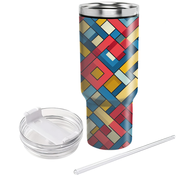 Vibrant Geometric Diamonds  Decorative Tumblers