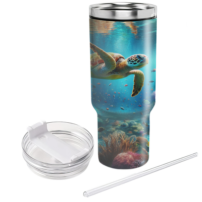 Serene Sea Turtle  Tumblers With Lids