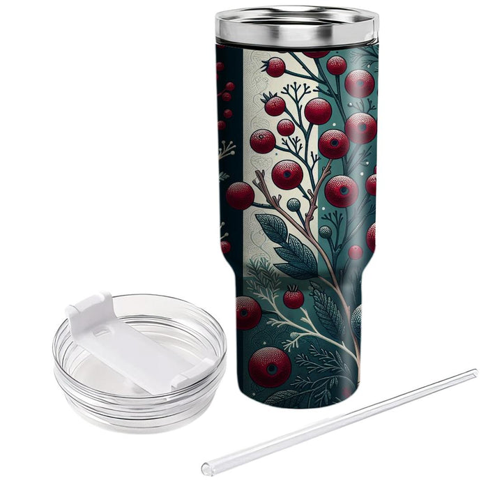 Winter Berry Tapestry  Insulated Tumblers