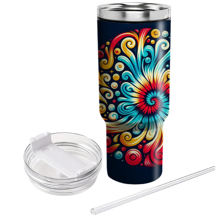 Funky Retro Tie-dye  Tumbler Cups