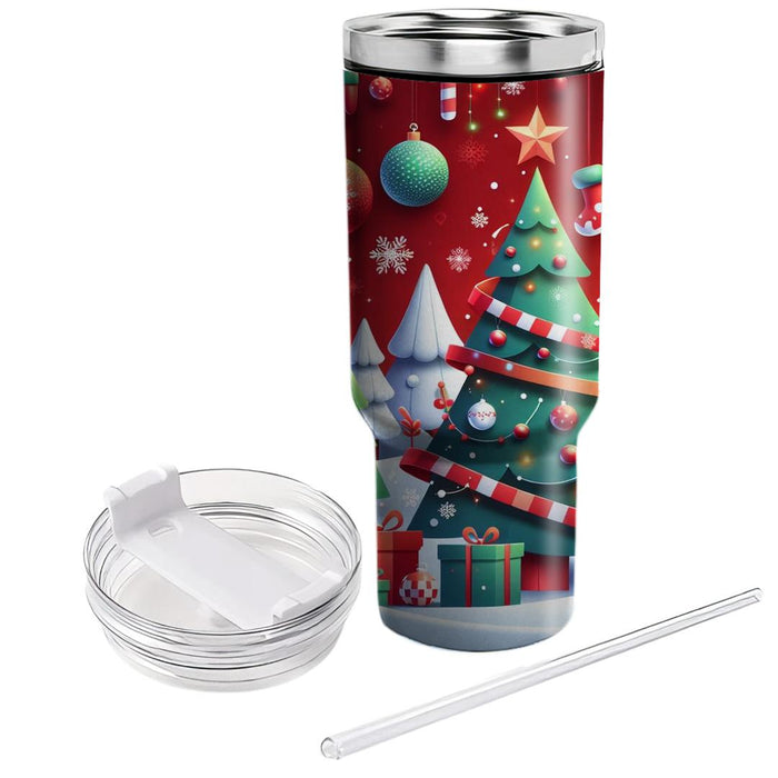 Winter Festive Whimsy  Custom Tumblers