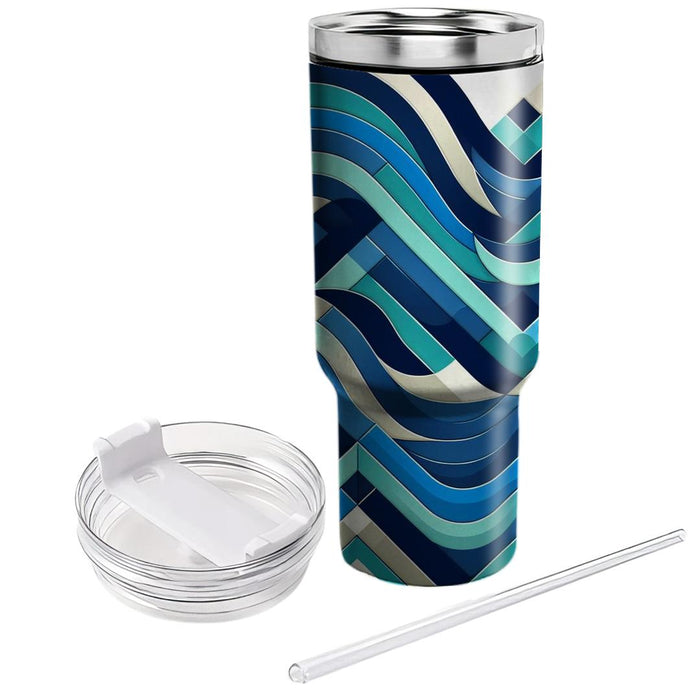 Dynamic Geometric Wave  Custom Tumblers