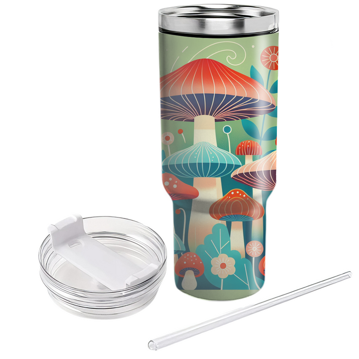 Whimsical Mushroom Garden  Custom Tumblers