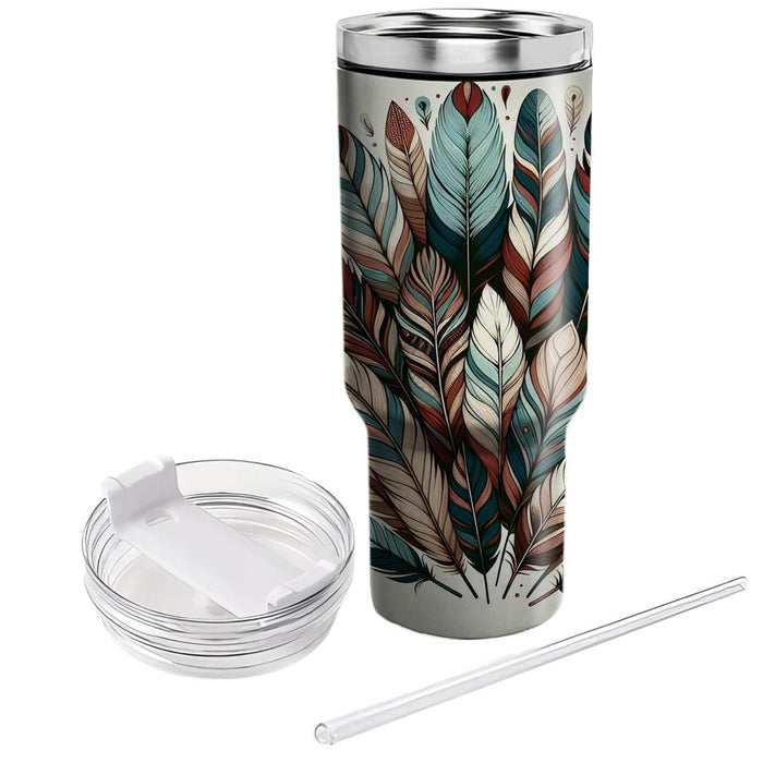 Free Spirit Feathers  Tumblers With Lids